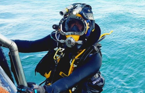 A commercial diver