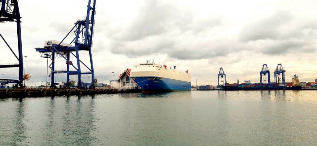 Underwater Ship Maintenance On Port.