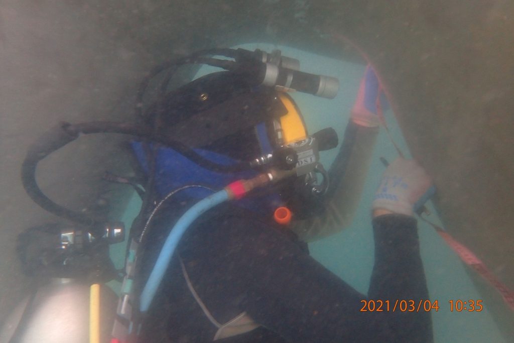 Diver clicked underwater in Thailand