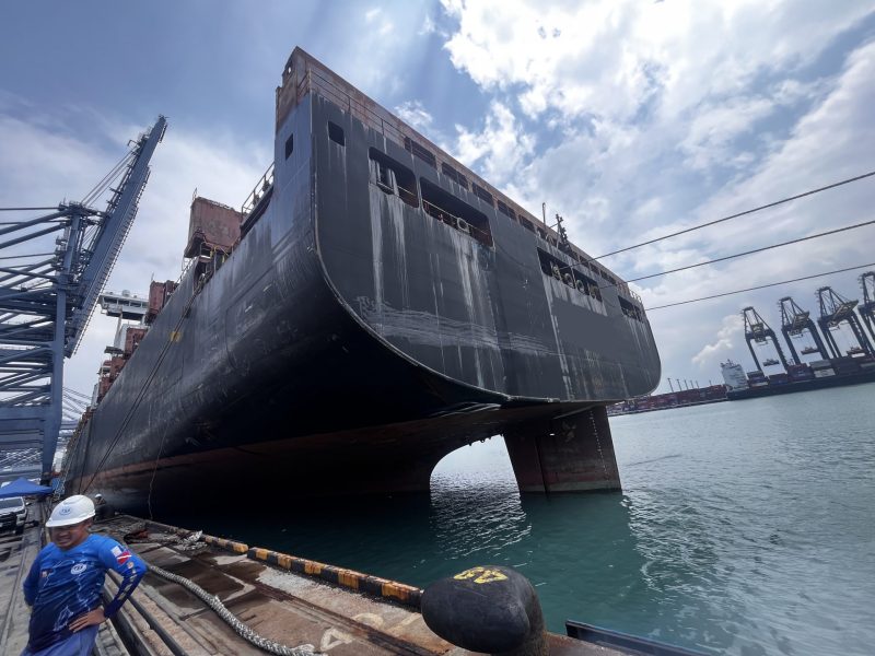 damaged ship